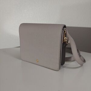 Dagne Dover Bleeker Blush Leather Trim Foldover Crossbody Bag W/ Duster NWOT